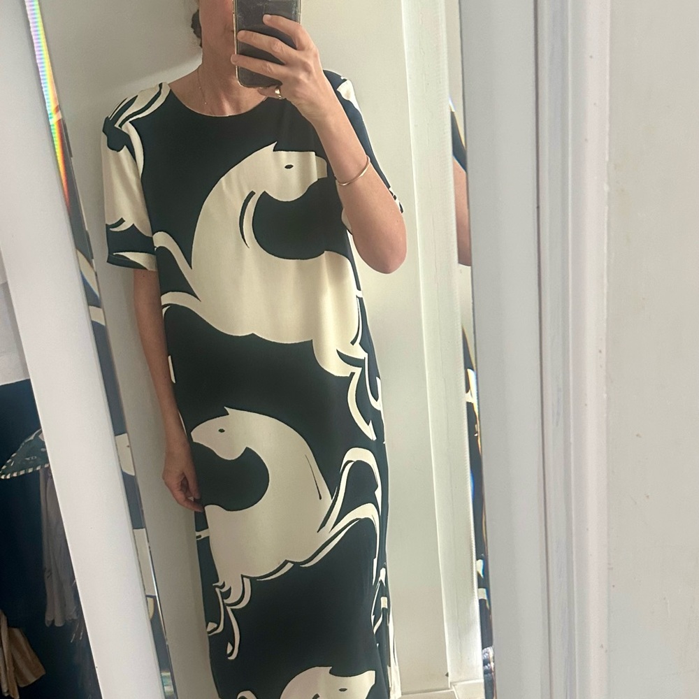 Corey Lynn Calter Black and Cream Casual Maxi Dress